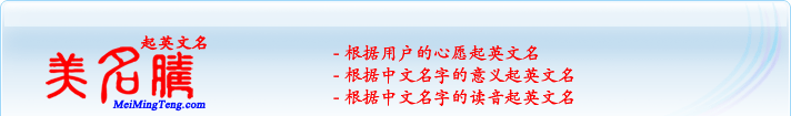 根據(jù)用戶的心愿起英文名；根據(jù)中文名字的意義起英文名；根據(jù)中文名字的讀音起英文名